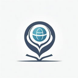 Logo featuring a globe intertwined with an open book, symbolizing the fusion of worldly knowledge and social science. Incorporate elements of school, academia, and learning within a sleek and modern layout.