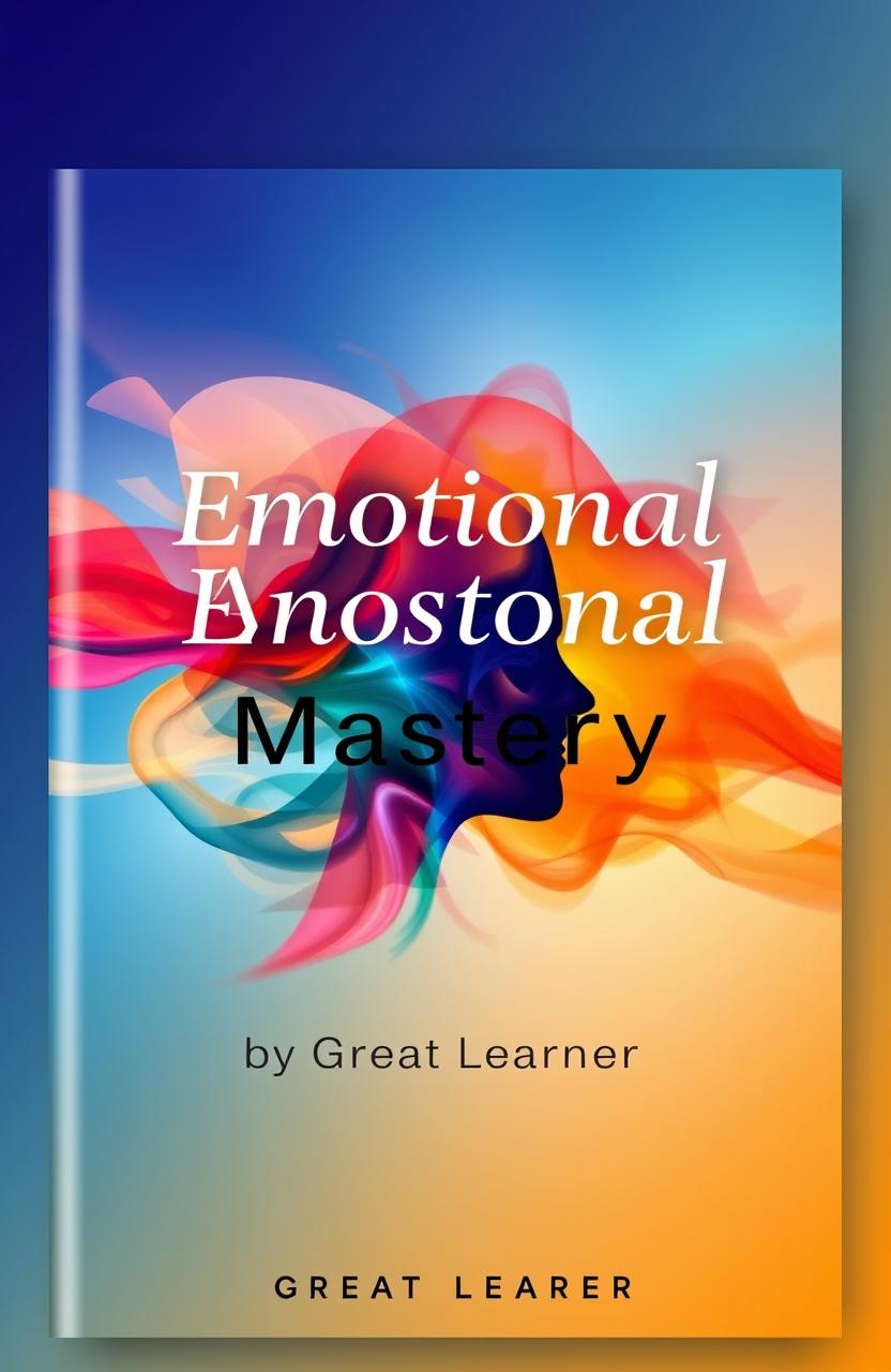 A modern and engaging book cover design for 'Emotional Mastery' by Great Learner