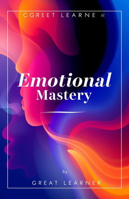 A modern and engaging book cover design for 'Emotional Mastery' by Great Learner