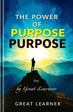 A captivating book cover for 'The Power of Purpose' by Great Learner