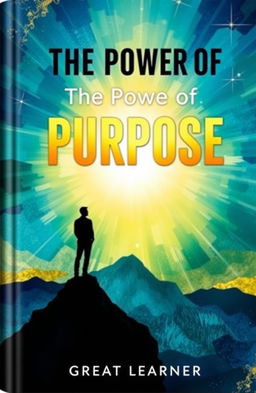 A captivating book cover for 'The Power of Purpose' by Great Learner