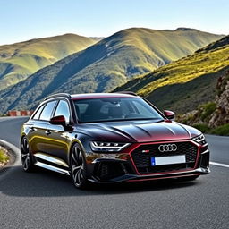 A sleek and powerful Audi RS6 Avant 2020, showcasing its aggressive and aerodynamic design