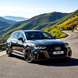 A sleek and powerful Audi RS6 Avant 2020, showcasing its aggressive and aerodynamic design