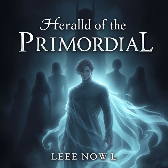 A web novel cover featuring a ghost-like male ethereal figure that appears to be phasing in and out of the cover art