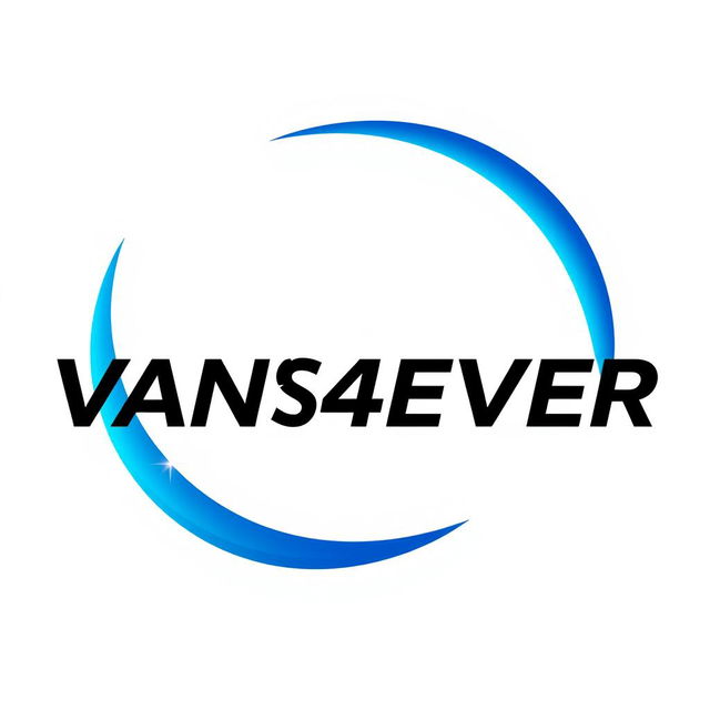 A visually striking logo design for 'VAN'S4EVER' featuring the number '4' prominently enclosed in a sleek and modern circle