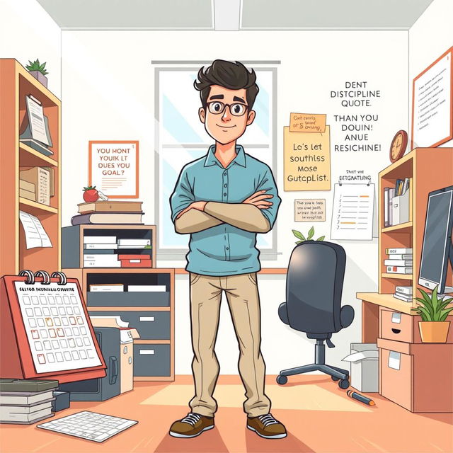 An illustration depicting the concept of Self-Discipline and Accountability