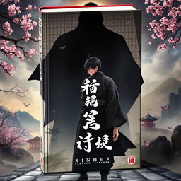 A dramatic book cover illustrating a Japanese character standing at a crossroads, surrounded by a mystical, atmospheric landscape