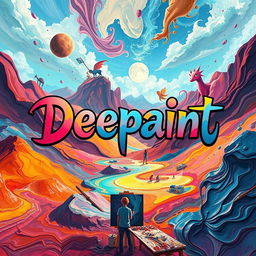 A captivating movie poster for a film titled "Deepaint"