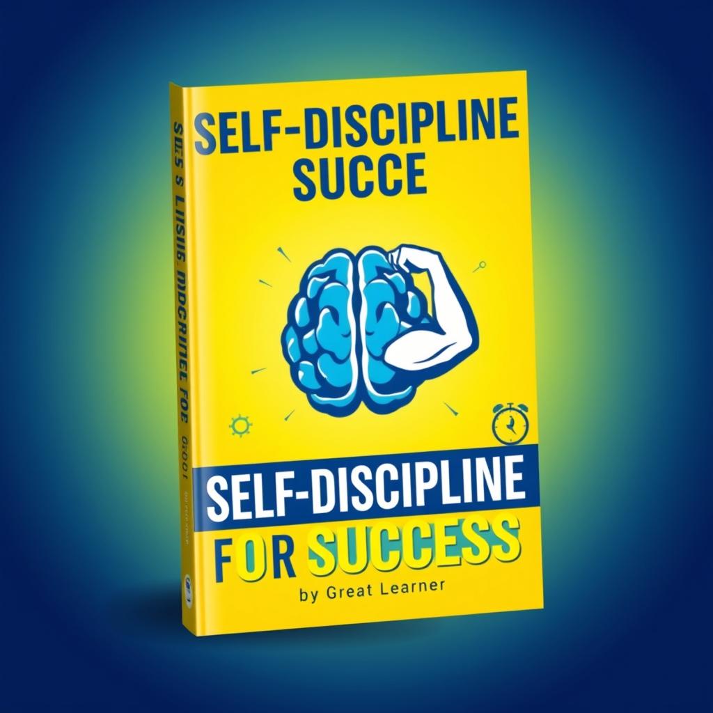 A visually striking book cover for 'Self-Discipline for Success' by Great Learner