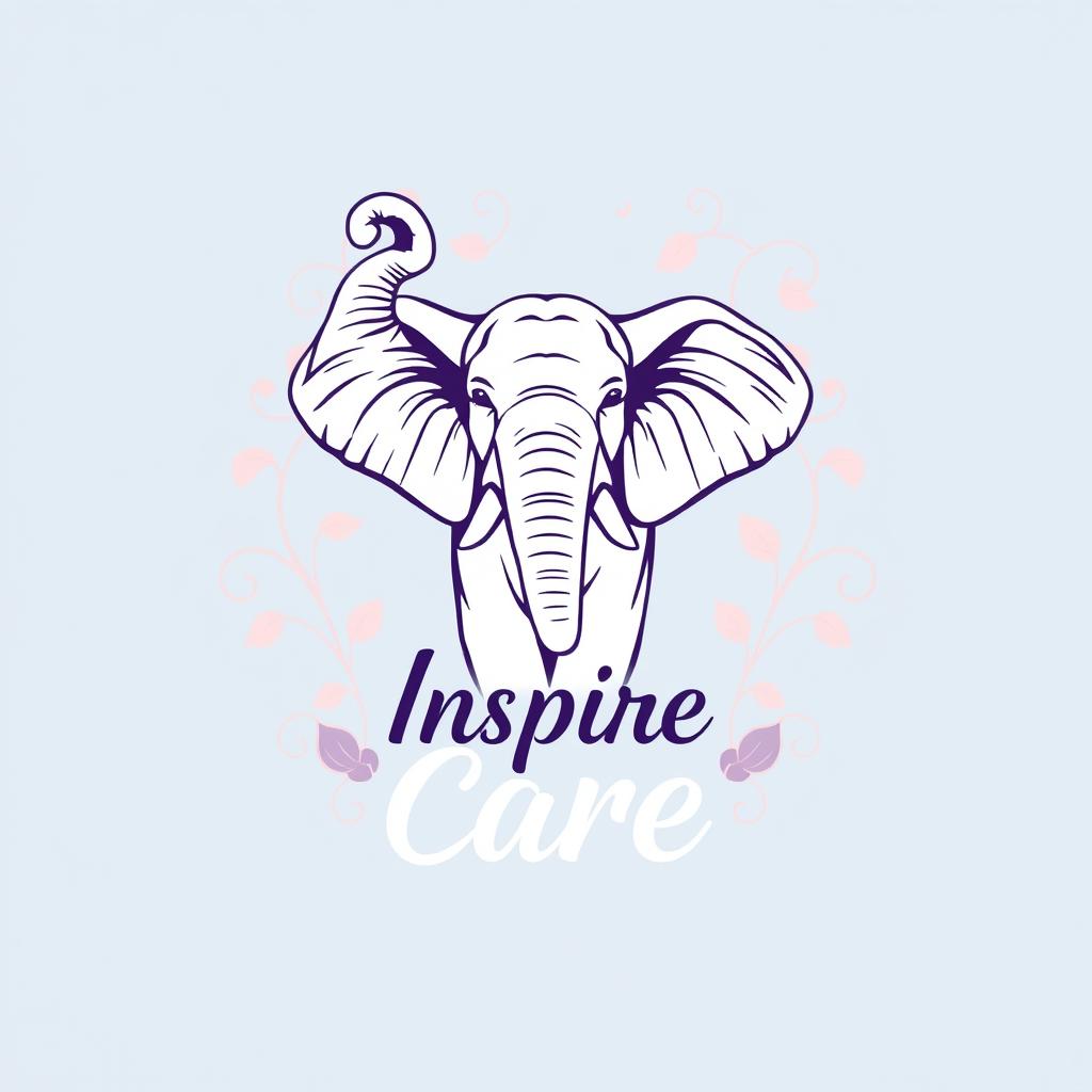 A creative and inspiring design for an official school t-shirt featuring a majestic elephant as the central motif