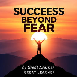 A captivating front cover design for 'Success Beyond Fear' by Great Learner