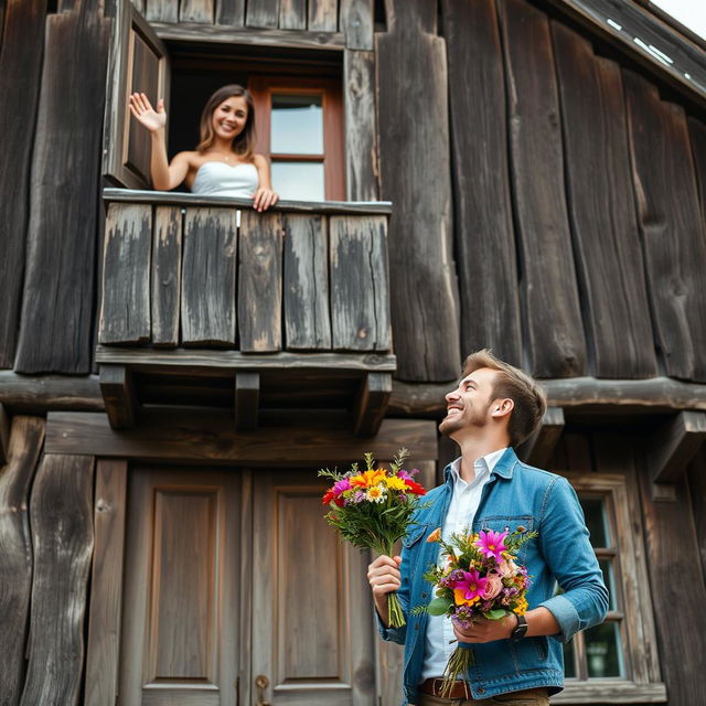 An old wooden building with charming rustic details