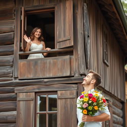 An old wooden building with charming rustic details