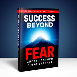 A visually striking book cover design for the title "Success Beyond Fear" by Great Learner