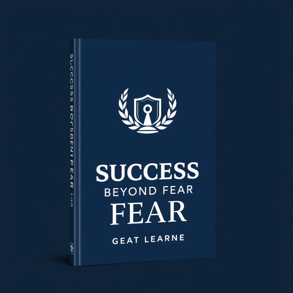 A polished and sophisticated book cover design for "Success Beyond Fear" by Great Learner, featuring a straight look that conveys professionalism and strength