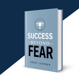 A polished and sophisticated book cover design for "Success Beyond Fear" by Great Learner, featuring a straight look that conveys professionalism and strength