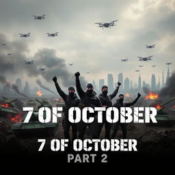 A striking and dramatic poster for the game '7 of October, Part 2'