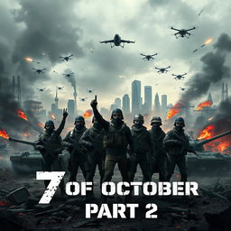 A striking and dramatic poster for the game '7 of October, Part 2'