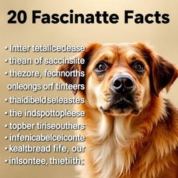 20 fascinating facts about dogs that you probably didn't know, covering aspects such as their communication methods, historical significance, unique abilities, and the bond they shares with humans