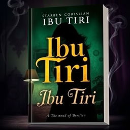 A captivating book cover design featuring the title 'Ibu Tiri' in elegant, bold lettering