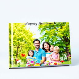 A warm and heartwarming book cover featuring a happy family portrait