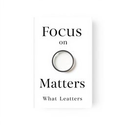 An elegant book cover design for the title "Focus on What Matters" by Great Learner, emphasizing a straight look that promotes clarity and mindfulness