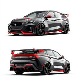 A highly stylized Hyundai HB20 from the year 2021, featuring a sleek and aggressive design