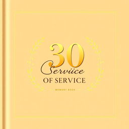 A stunning cover design for a retirement memory book celebrating '30 Years of Service'