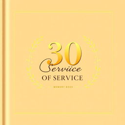 A stunning cover design for a retirement memory book celebrating '30 Years of Service'