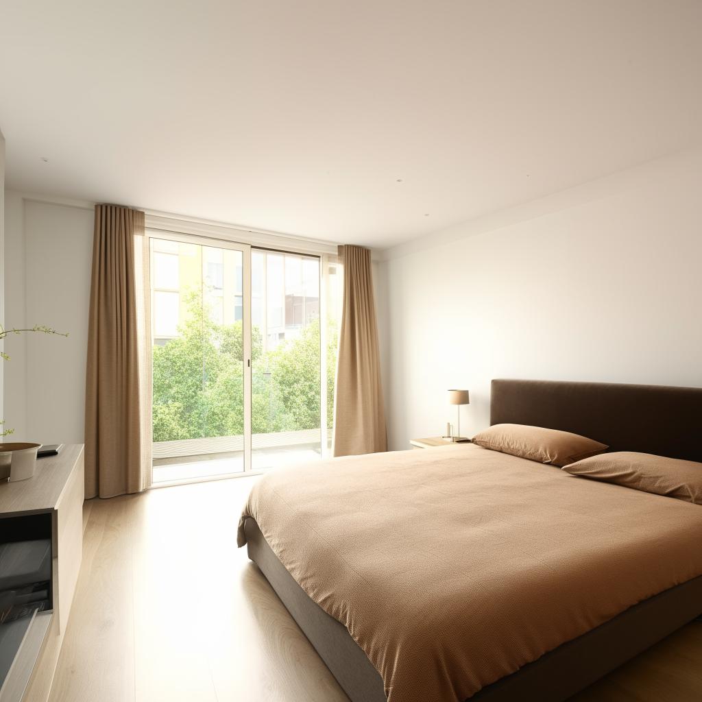 A spacious and modern four-bedroom flat with stylish interiors and ample natural light.