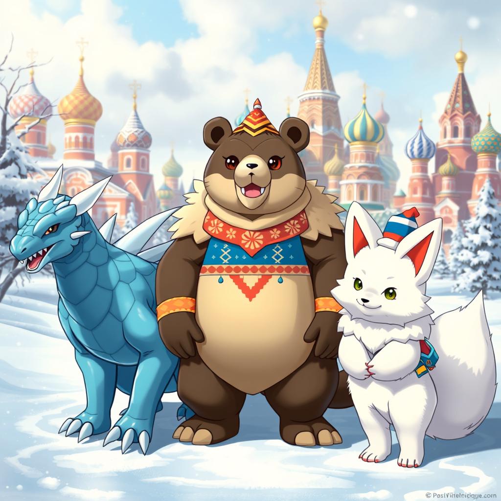 A trio of Pokemon inspired by the rich culture and environment of Russia