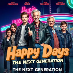 A modern movie poster for a reboot of 'Happy Days'