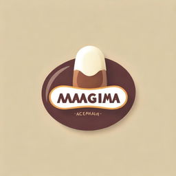 Design a logo featuring a Magnum ice cream bar, including the text 'Matamis na Magnum'. The logo should evoke sweetness and indulgence.