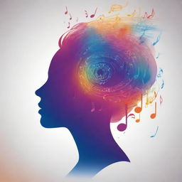 Gradient background showcasing introversion, a centerpiece silhouette with closed eyes and swirling musical notes. The statement 'Introversion is a roaring symphony; silence, a mighty resonance' in contrasting fonts, amplifying impact with vibrant colors from the notes. Suggestive music symbols and singer subtly incorporated.