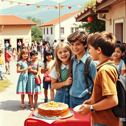 In a nostalgic depiction of two small villages, Amarela and Diamante, set in September 1982, students are joyfully entering their schools, beaming with excitement and happiness as they look forward to making new friends and reuniting with familiar faces