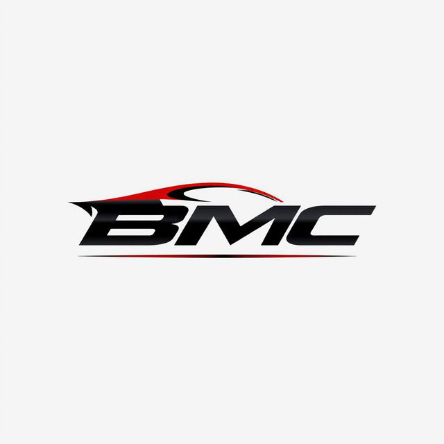 A modern and innovative logo design for 'BMC', a new car brand