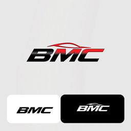 A modern and innovative logo design for 'BMC', a new car brand