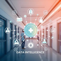 A conceptual illustration focused on data intelligence in healthcare management