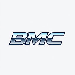 A sleek and modern logo design for 'BMC', a new car brand