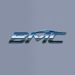 An elegant and futuristic logo design for 'BMC', a new car brand