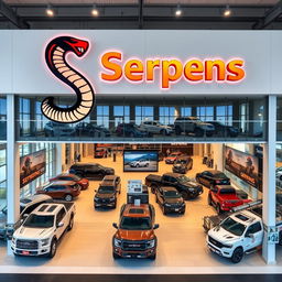 A thriving pickup truck company named 'Serpens,' dedicated to producing high-performance trucks for adventure enthusiasts