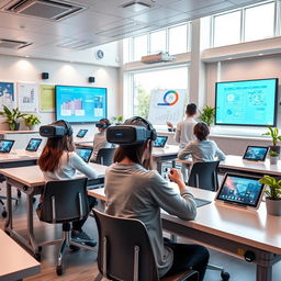 A futuristic smart classroom environment seamlessly integrating IoT technology