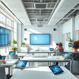 A futuristic smart classroom environment seamlessly integrating IoT technology