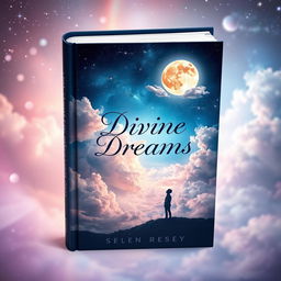 A captivating book cover design featuring the title 'Divine Dreams' prominently displayed in elegant, dreamy font at the center