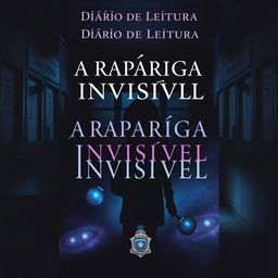 A captivating book cover for 'A Rapariga Invisível' by Blue Jeans, featuring the title prominently at the center in bold, mysterious font