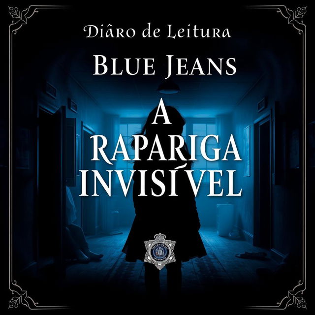 A captivating book cover for 'A Rapariga Invisível' by Blue Jeans, featuring the title prominently at the center in bold, mysterious font