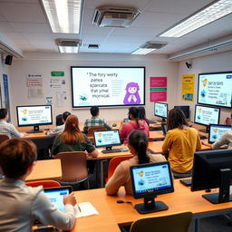 A digital learning environment showcasing a virtual classroom for a VID (Virtual Instructor Demonstration) online provisional examination class