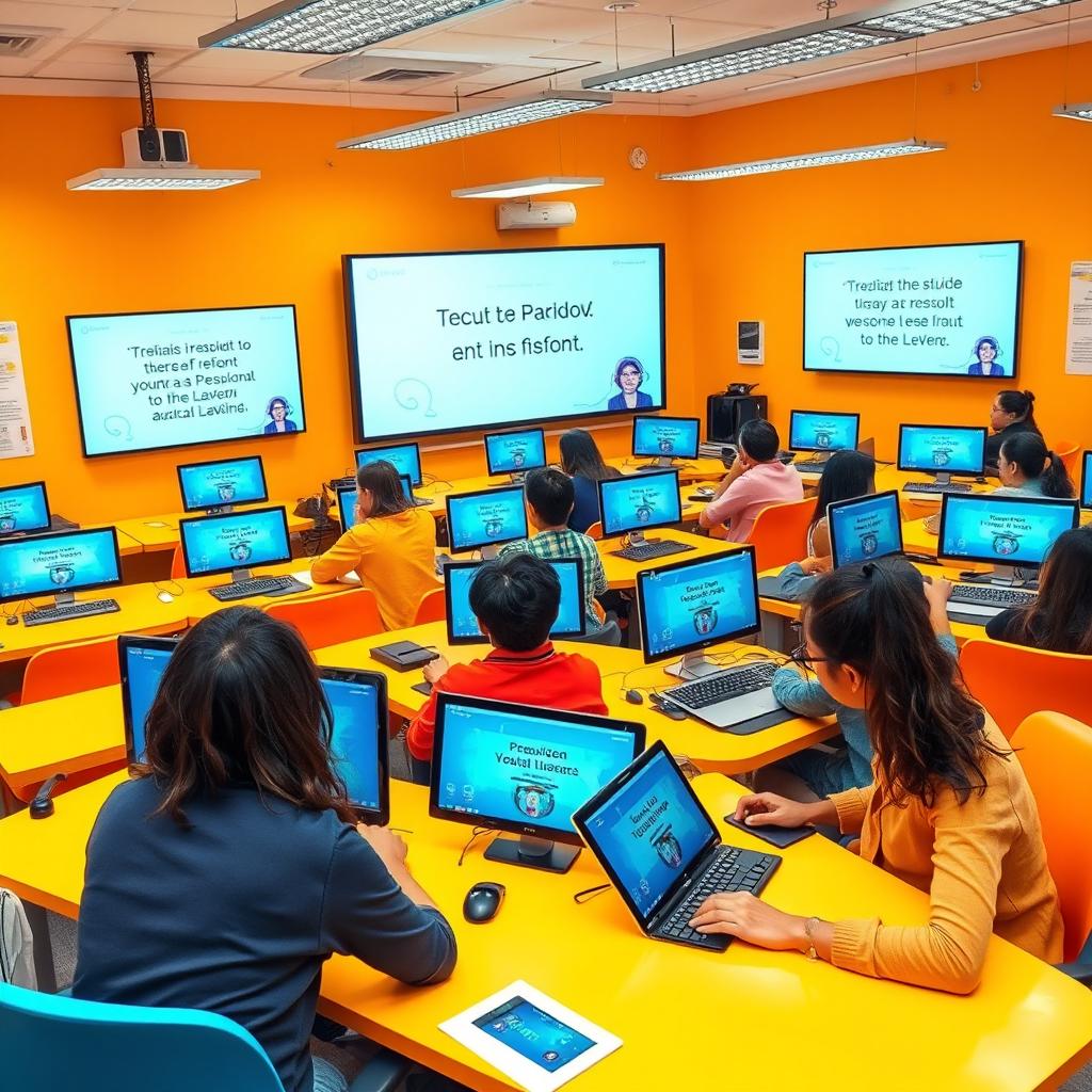 A digital learning environment showcasing a virtual classroom for a VID (Virtual Instructor Demonstration) online provisional examination class