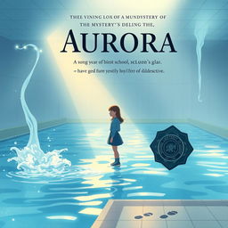 A book cover illustrating the mystery surrounding the murder of Aurora, a young girl, in a gentle and intriguing manner