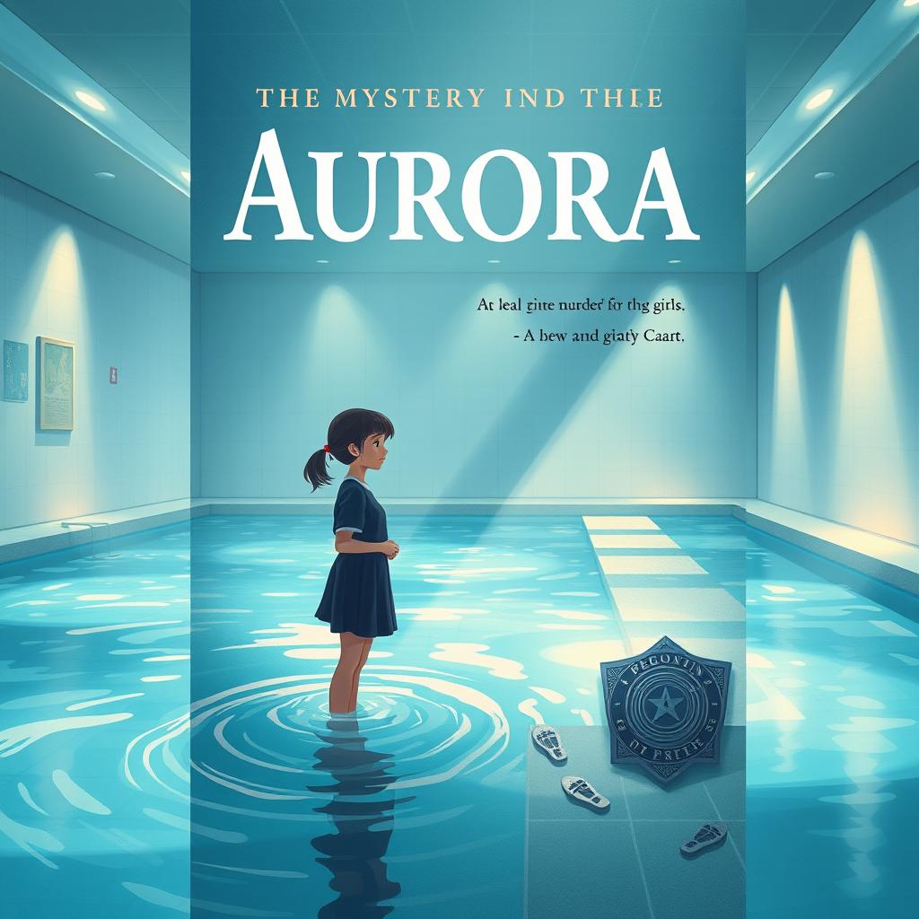 A book cover illustrating the mystery surrounding the murder of Aurora, a young girl, in a gentle and intriguing manner